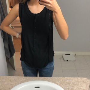 XS black blouse tank top